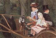 Mary Cassatt A Woman and Child in the Driving Seat oil